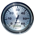 Faria Beede Instruments 4" Spun Silver Tachometer w/Hourmeter 6000 RPM - Gas - Inboard 36032